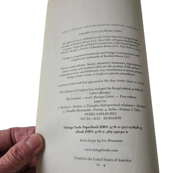 The Lowland Paperback Book By Author Jhumpa Lahiri - Picture 7 of 9